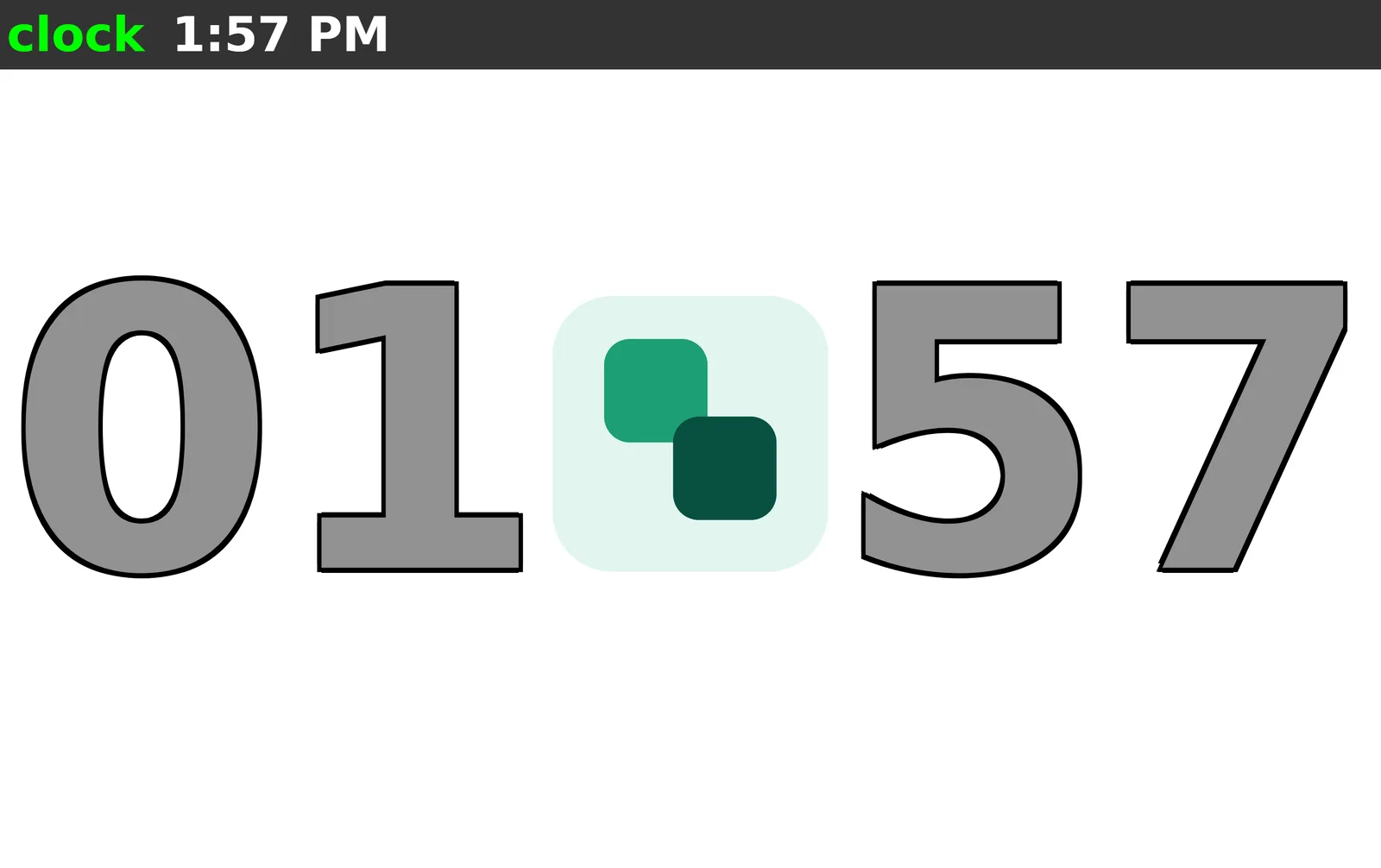 SimplCRM gym timer on a TV showing large countdown digits